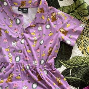 Disney Purple Mini Dress with Character Print